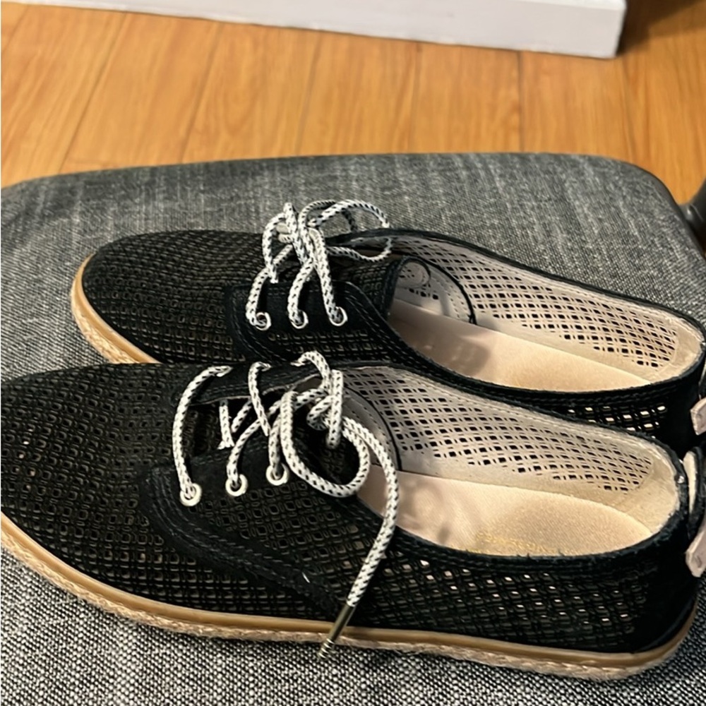 Cole Haan Black Mesh Flats